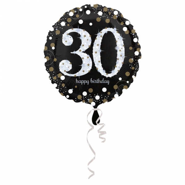 Foil Balloon 18Inc Sparkling 30 Year Happy Birthday Anagram Brand