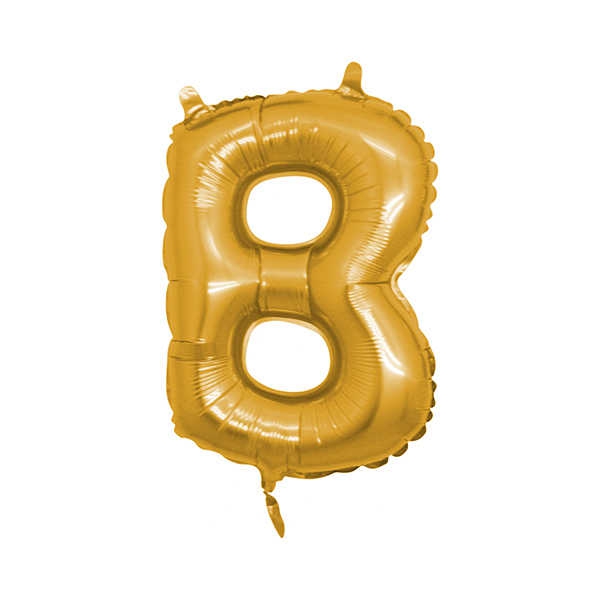 Foil Balloon Letter B Gold 16 Inc(40Cm) Pk:1 Kl:500