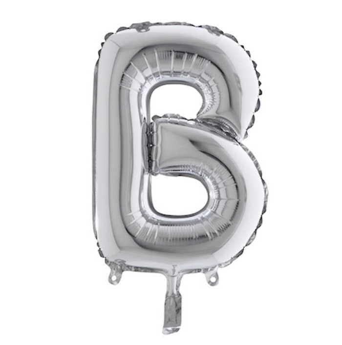 Foil Balloon Letter B Silver 40 Inch P1-200