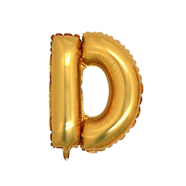 Foil Balloon Letter D Gold 16 Inc(40Cm) Pk:1 Kl:500