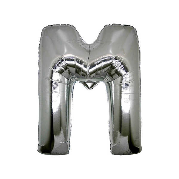 Foil Balloon Letter M 40 Inch Silver P1-200