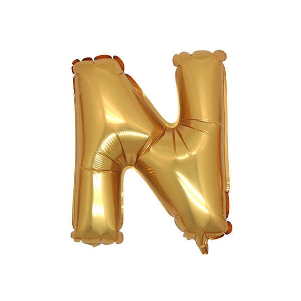 Foil Balloon Letter Gold 16 Inc(40Cm) Pk:1 Kl:500