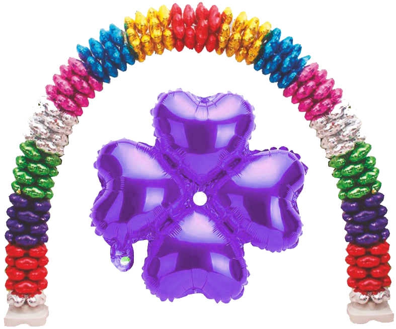 Foil Balloon Heart Flower Model Purple 18Inc Pk1 Kl:400