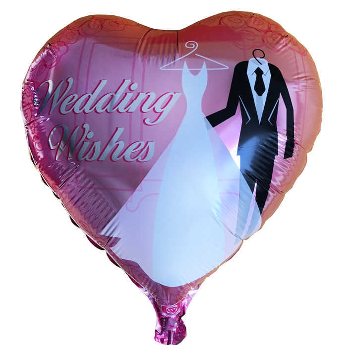 Foil Balloon Heart Bride Groom Pk:1 Kl:200