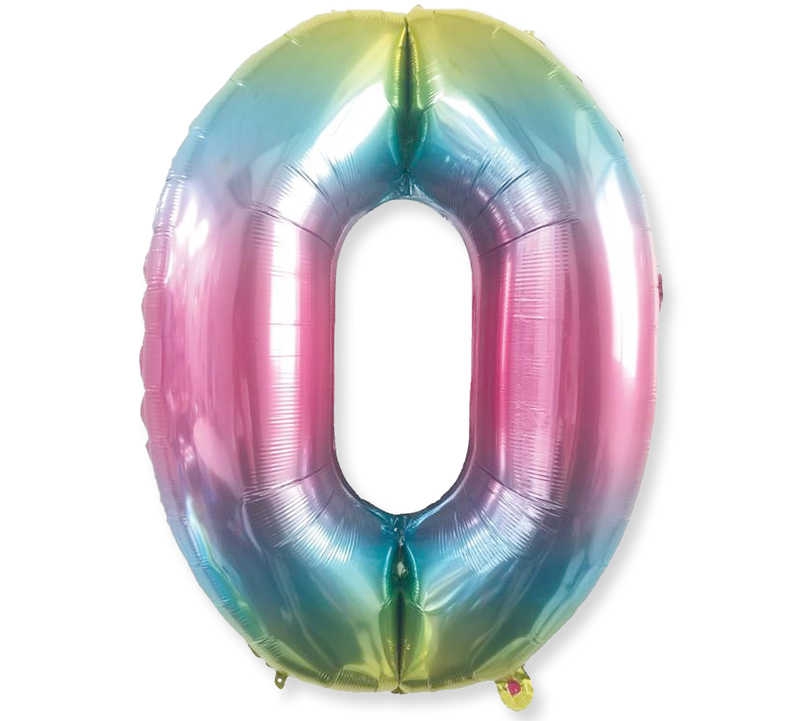 Foil Balloon Number 0 40 Inch Color P1-200