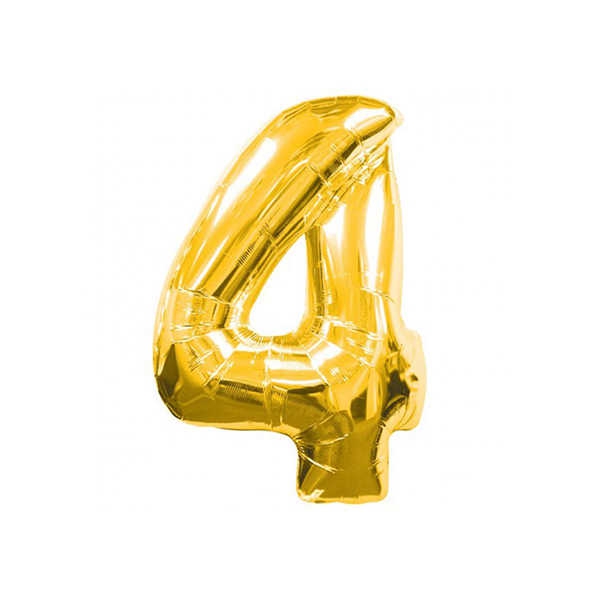 Foil Balloon Figure 4 Gold 40 Inch P1-200