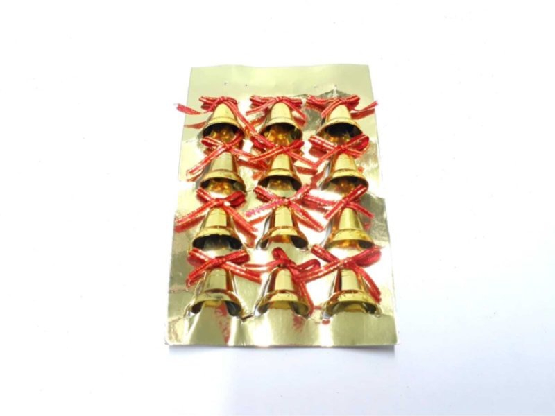 Gold Color Pine Tree Ornaments 12 pcs