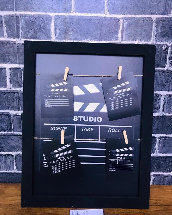 Clapperboard Photo Frame With Cord And Latch 4 Pcs