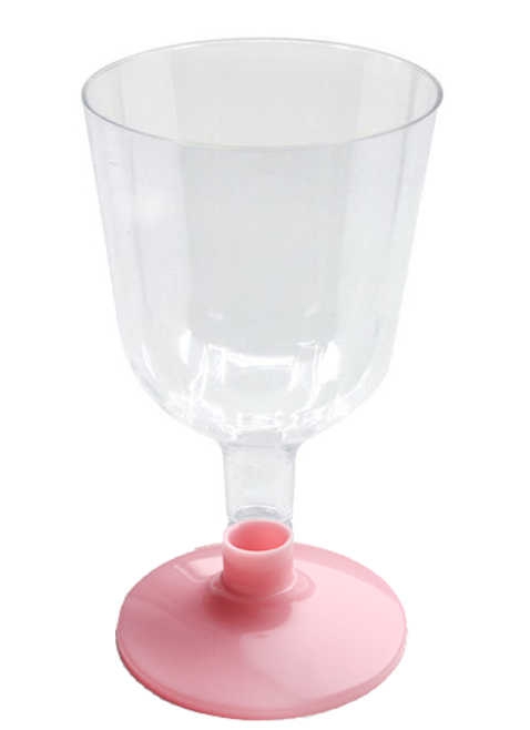 Glass Acrylic Short Foot 150 Ml Pink Pk:6 Kl:48