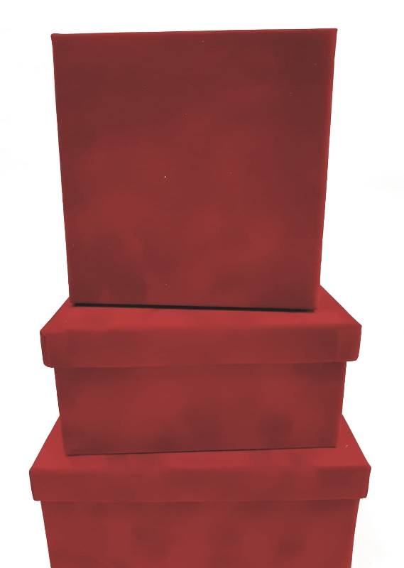 Velvet Red Gift Box Set of 3