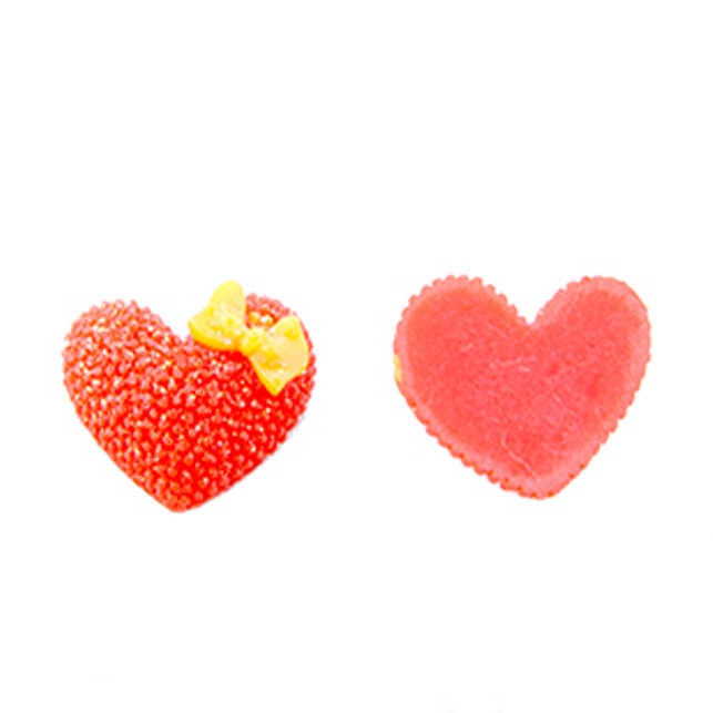 Heart Sticker Plastic Red Pk100-100