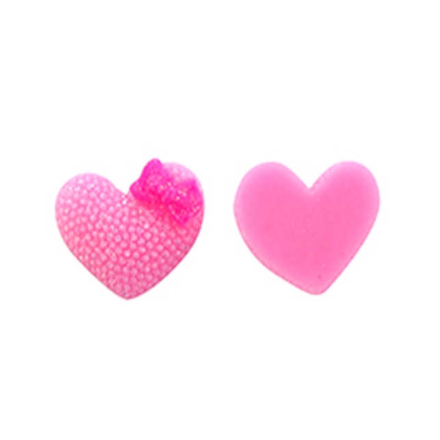 Heart Sticker Plastic Pink Pk100-100