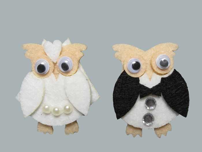 Felt Bride Groom Owl P50-100