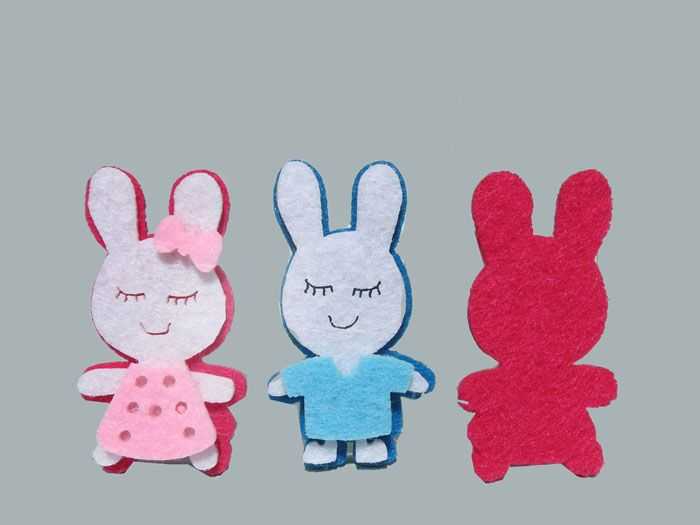 Felt Rabbit Blue P50-100