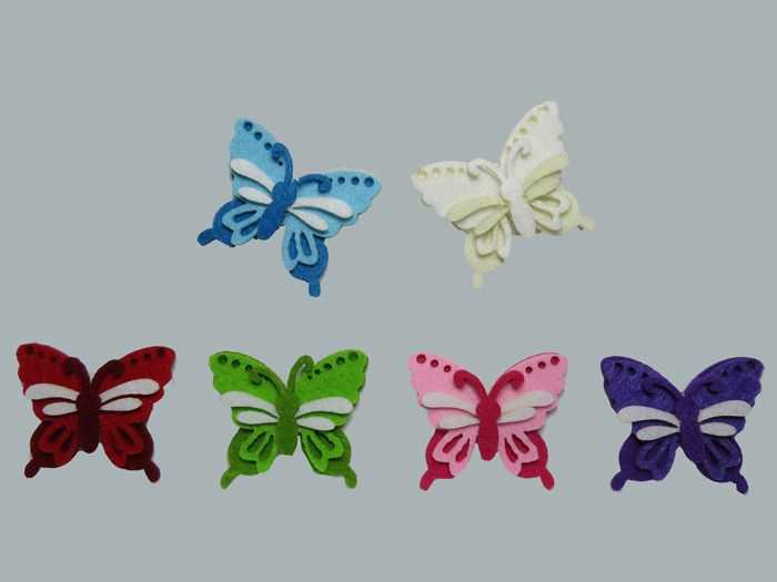 Felt Butterfly White P50-100