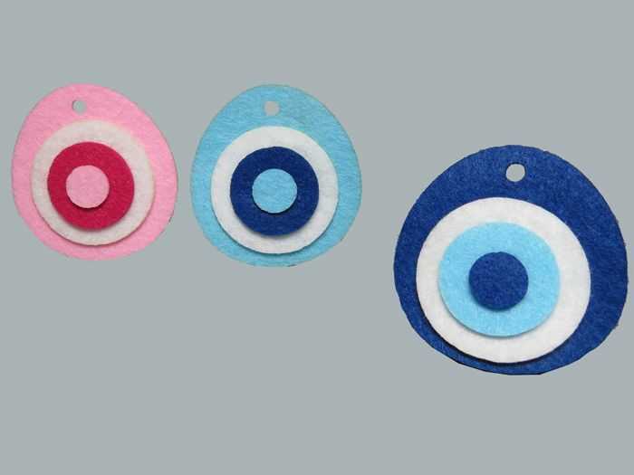 Felt Eye Bead Pink P50-100