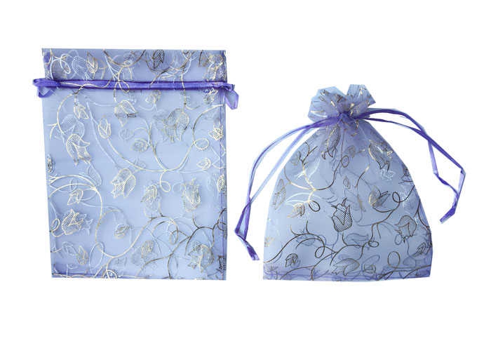 Pouch Tulip Patterned Lilac 17*23Cm P50-100