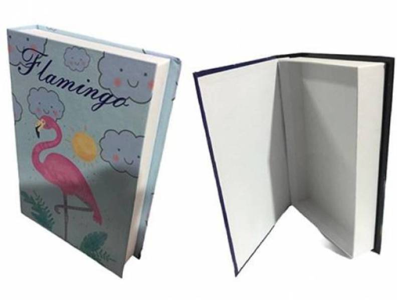 Book Shaped Flamingo Gift Box