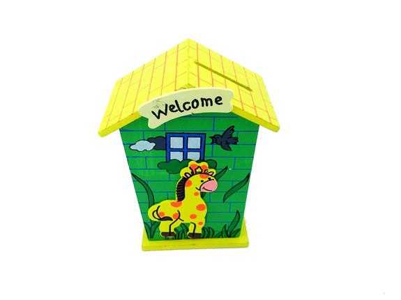 Piggy Bank Wooden Horse Patterned Pk:1 Kl:144