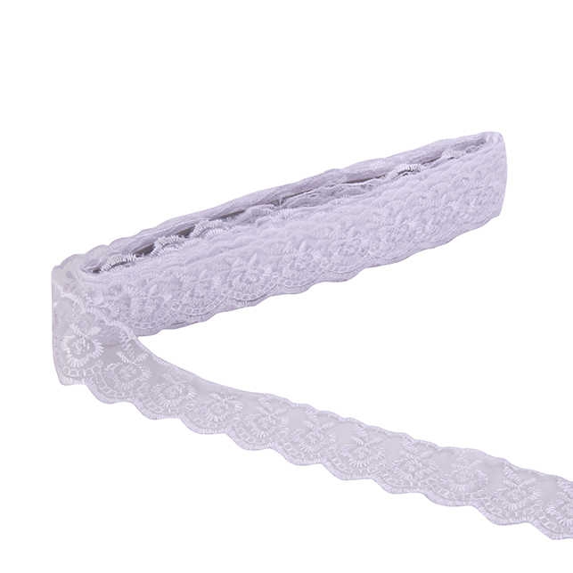 Ribbon Lace 4Cm White Pk10Yard-240