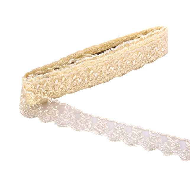 Ribbon Lace 4Cm Cream Pk10Yard-240