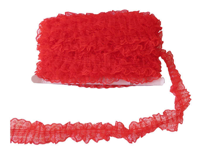 Ribbon Lace Red 4.2Cm P20Yard-100