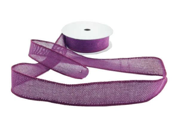 Ribbon Jute Cotton Purple 1.5Cm 10Mt Pk:1 Kl:300