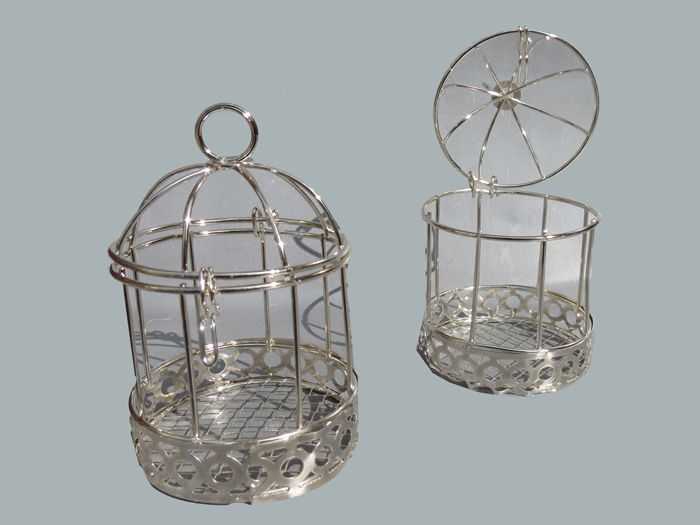 Bird Cage Under Side Pattern Silver P10-500