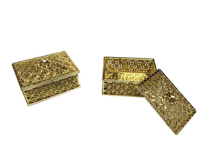 Box Rectangular Big Gold 8*5.5Cm P10-400