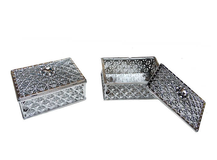 Box Rectangular Large Silver 8*5.5Cm P10-400