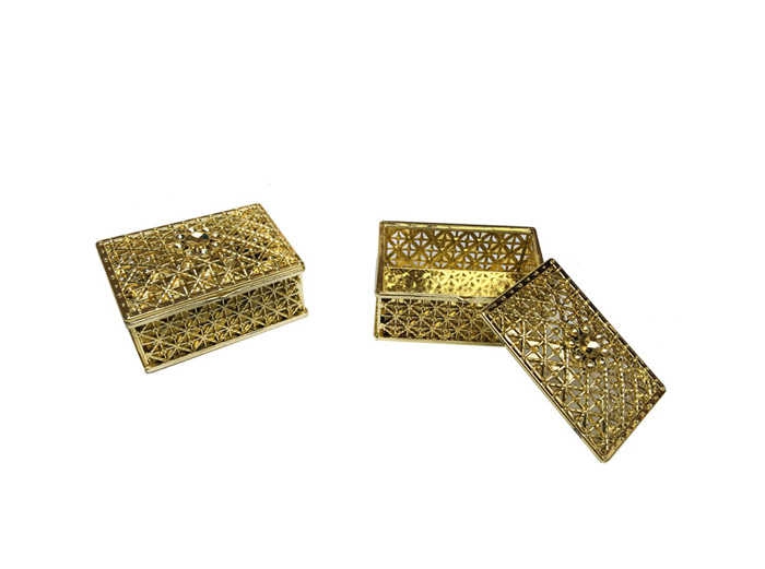 Box Rectangular Small Gold 6*4Cm P10-400