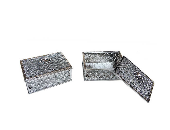 Box Rectangular Small Silver 6*4Cm P10-400