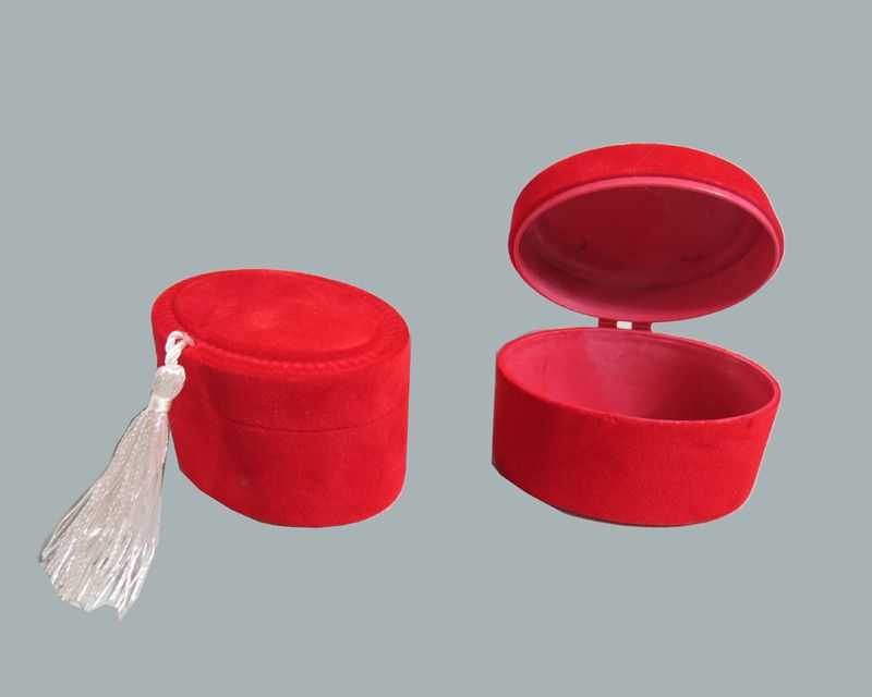 Box Oval Flock Coating Red P10-400