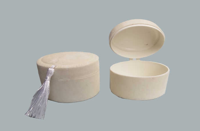 Box Oval Flock Coating Cream P10-400