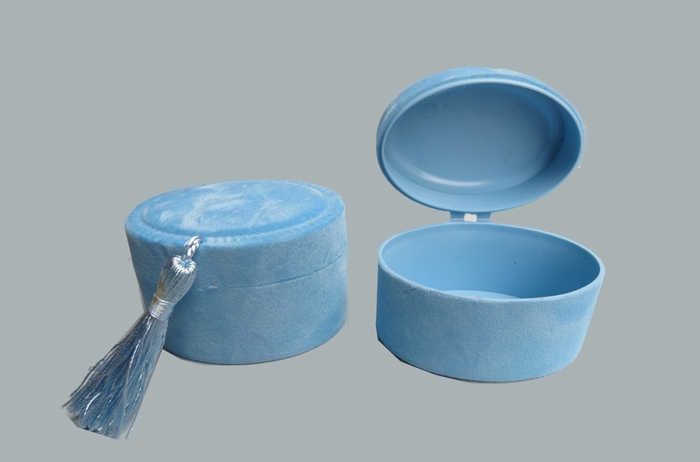 Box Oval Flock Coating Blue P10-400