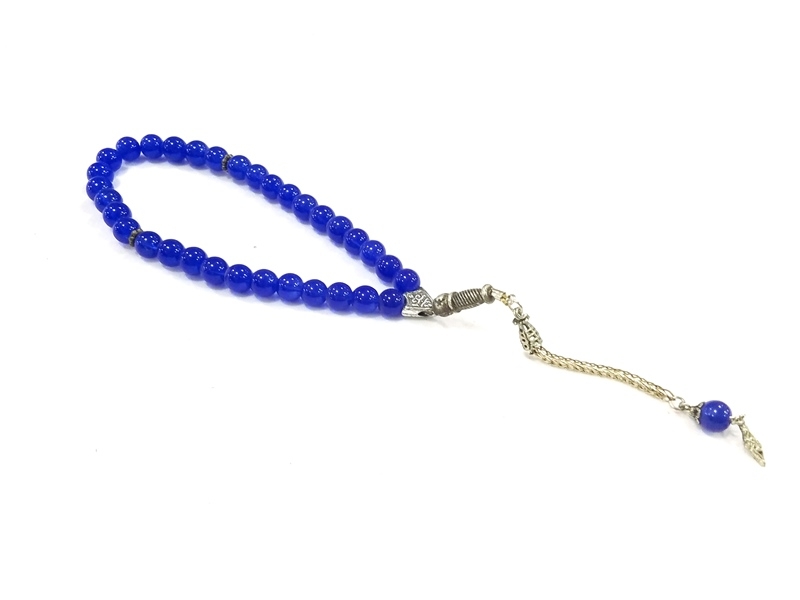 Dark Blue Stone Natural Stone Rosary