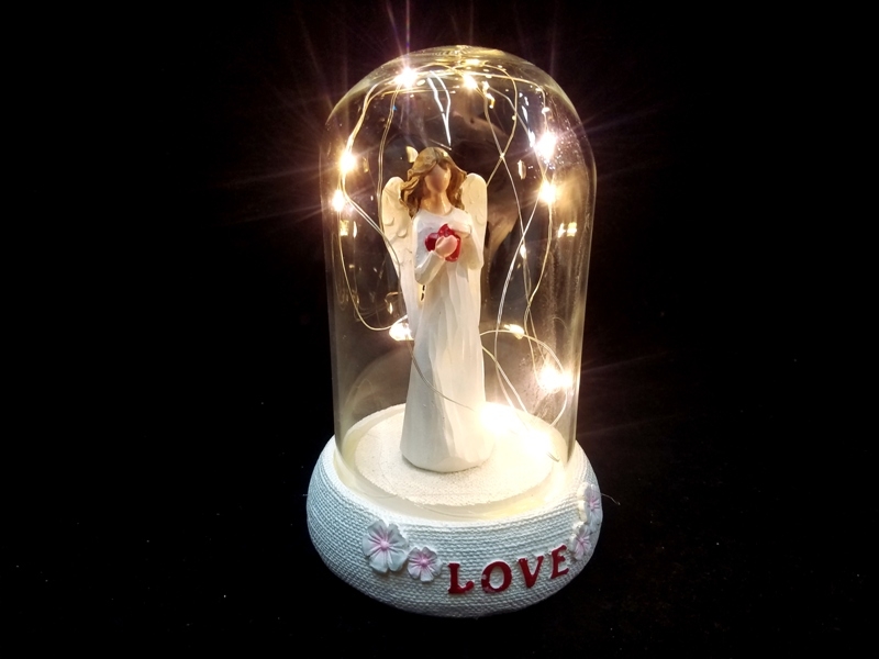 Angel Trinket in a Led Lighted Dome