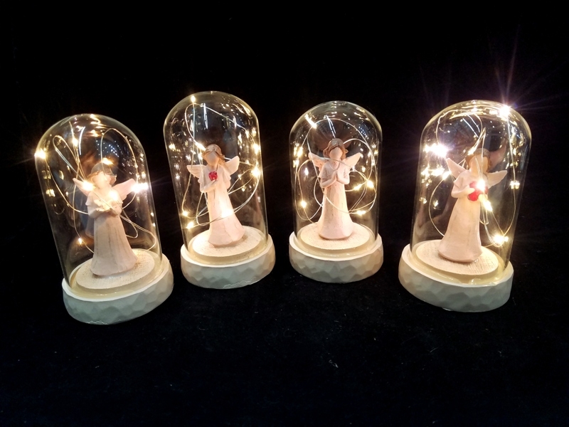 Led Lighted Angel Dome Trinket