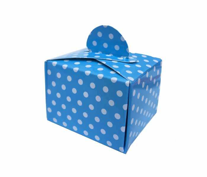 Turkish Delight Holder Cardboard Dotted Blue P50-75