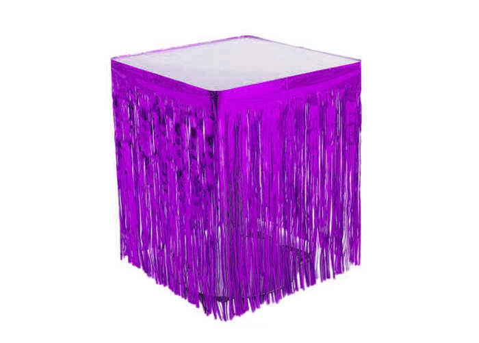 Table Side Skirt And Finish Metallized Purple P1-100