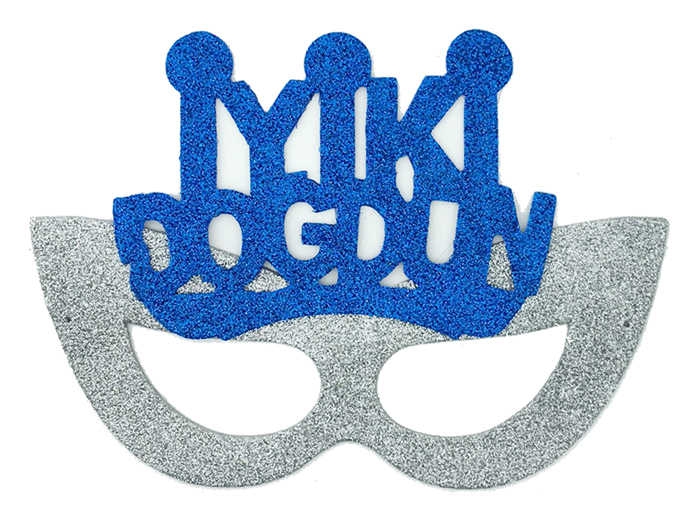 Mask Glasses Happy Birthday Evadan Silvery Blue P6-50