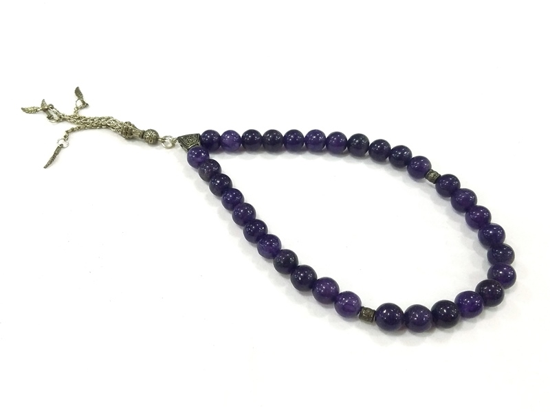 Purple Color Natural Stone Rosary