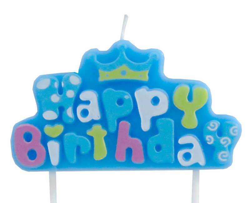 Candle Happy Birthday One Piece Color Blue Pk:1 Kl:240