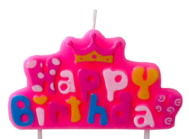 Candle Happy Birthday One Piece Color Pink Pk:1 Kl:240