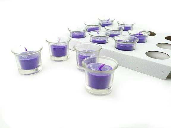 Candle Jar Model Glass Purple Pk:12 Kl:192