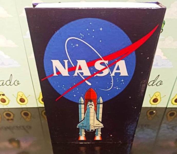 Nasa Design Book Shaped Decorative Box