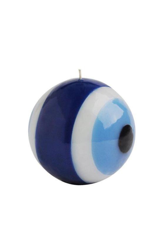 Evil Eye Bead Design Candle 10 Cm