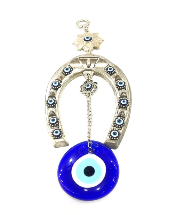 Evil Eye Beaded Horseshoe Wall Ornament Motif Gift