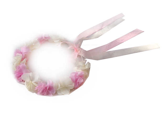 Bridesmaid Tiara Round Chiffon Floral Pink Pk:5