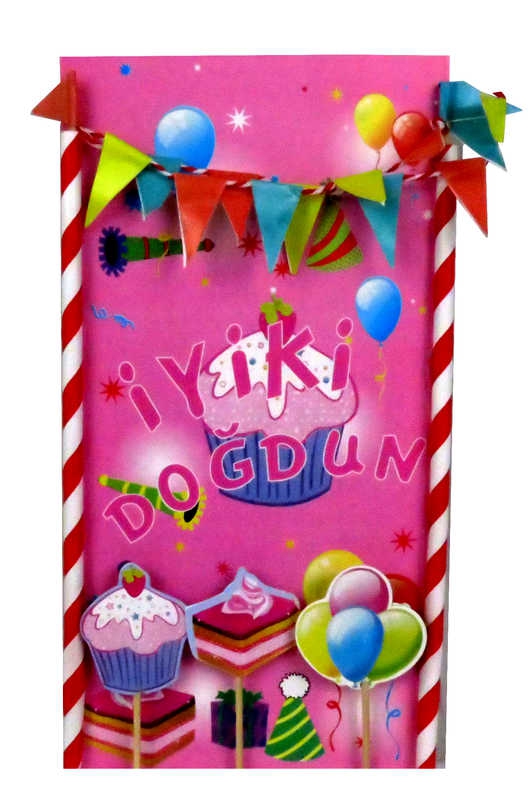 Cake Decoration Happy Birthday Pink Pk:10 Kl:150